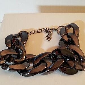 Pewter Chain Link Bracelet 6" + 3" extender
Light